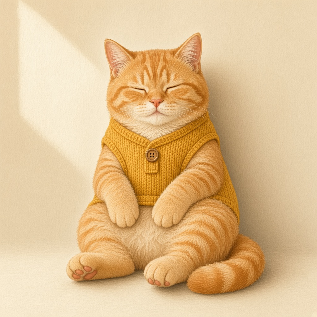 Crumple asleep in a loaf, vest still buttoned.